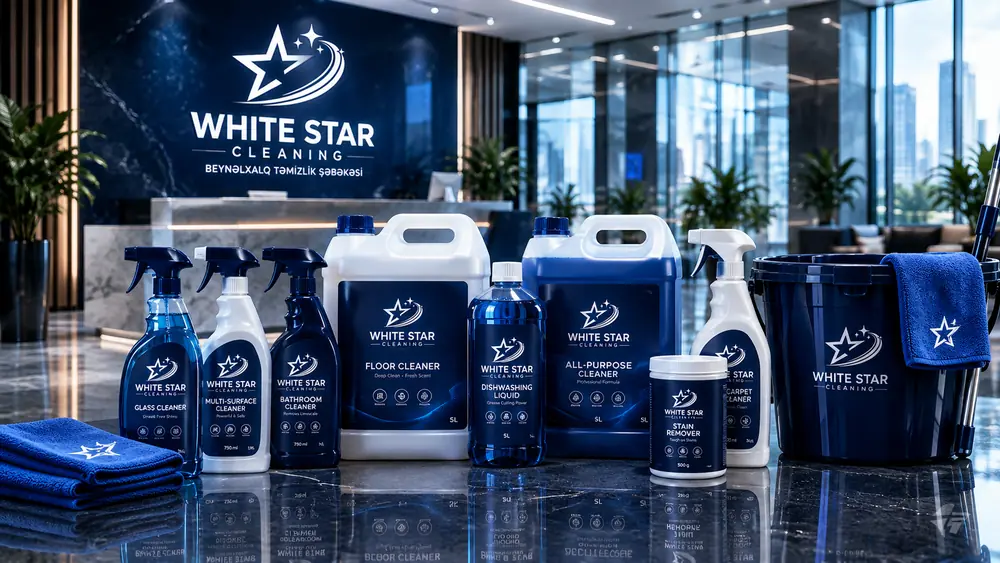 White Star Cleaning brend təmizlik vasitələri və avadanlıqları